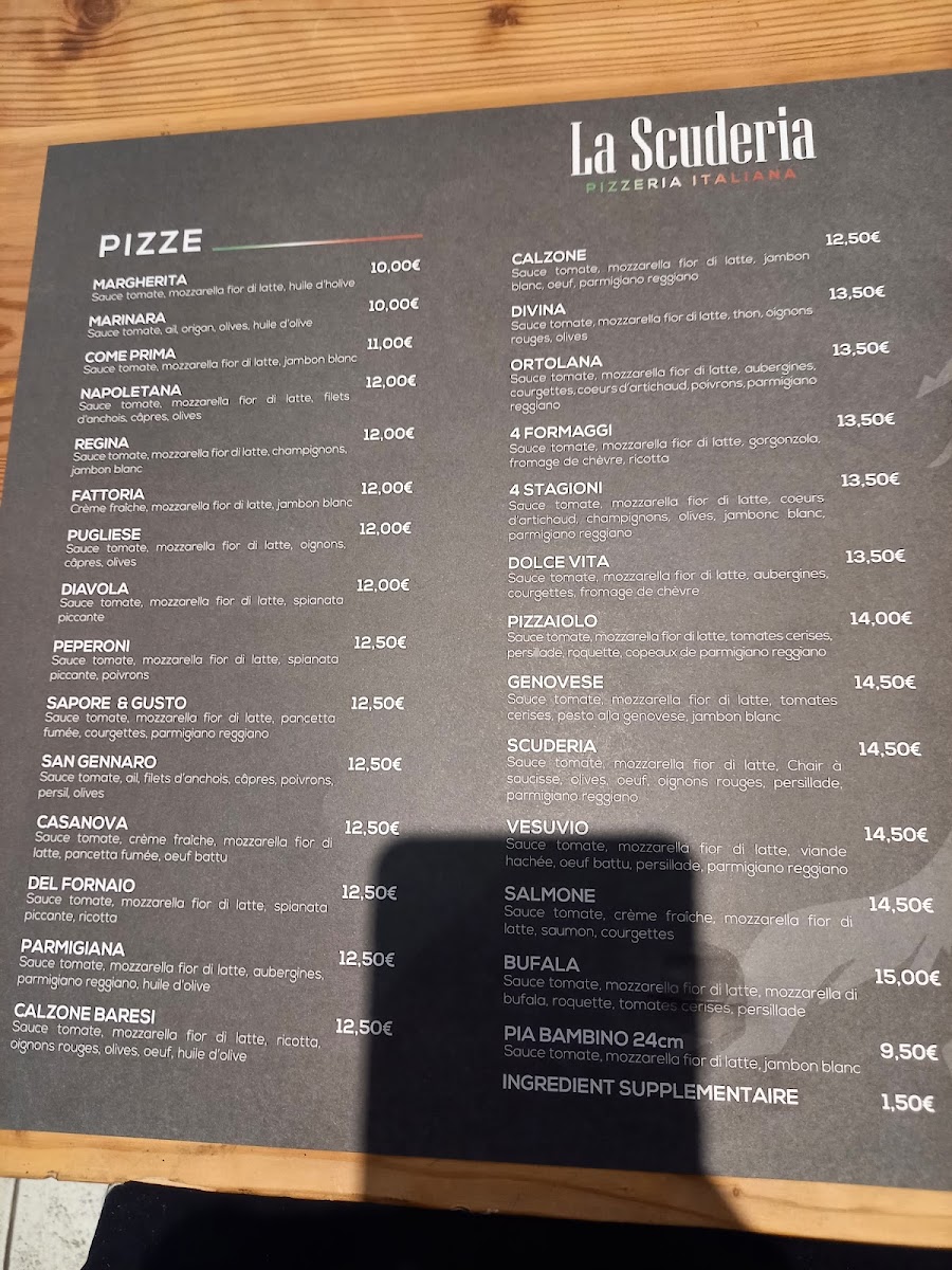 Menu Pizzeria La Scuderia-3
